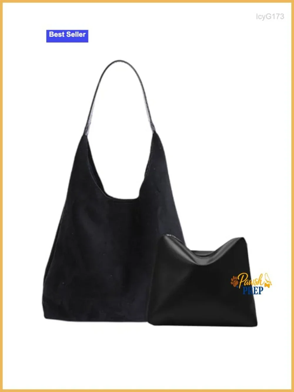 Suede Hobo Bag for Women Large Slouchy Faux Suede Shoulder Purse with Zipper &